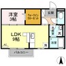 シルフィ越前町 1LDKの間取り