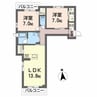シャーメゾン アルファⅡ 2LDKの間取り