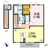 エクセル２１ 1LDKの間取り