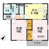 ジュパール Ⅰ棟 2DKの間取り