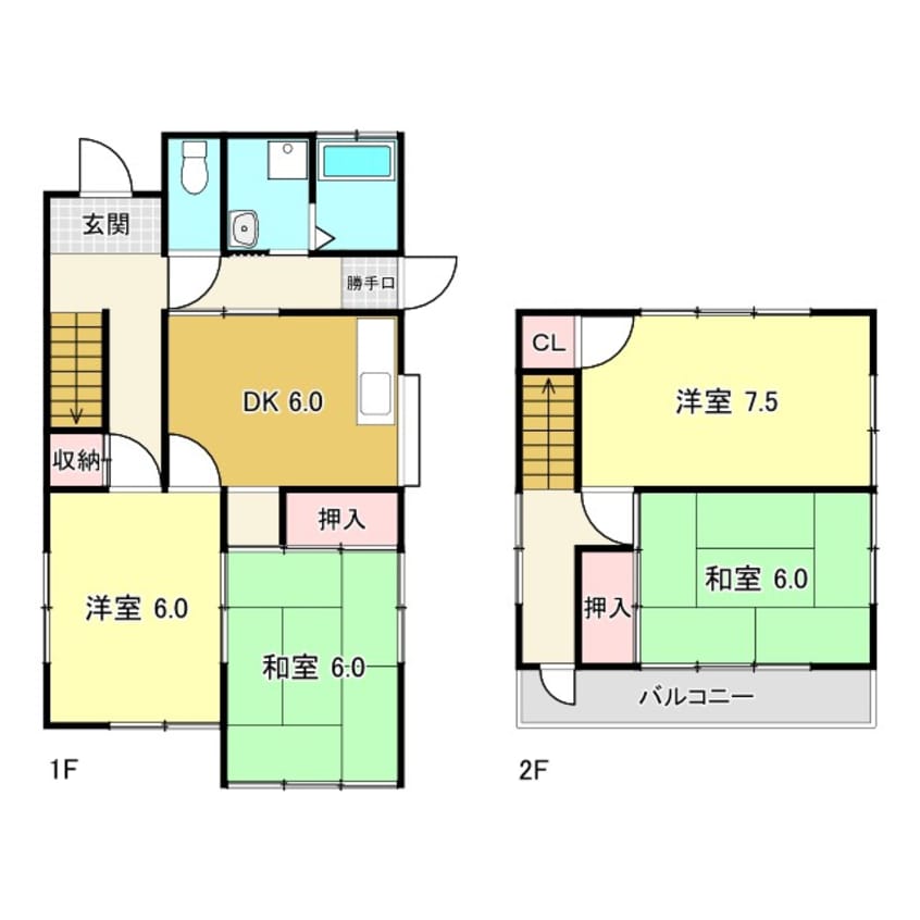 間取図 北秦泉寺貸家
