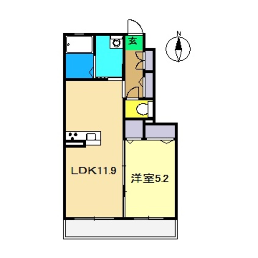 間取図 シャーメゾン朝倉 B棟
