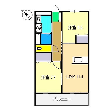 間取り図 高知市電駅前線・桟橋線/桟橋通三丁目駅 徒歩6分 1階 築18年