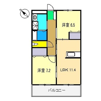 間取図 高知市電駅前線・桟橋線/桟橋通三丁目駅 徒歩6分 1階 築18年