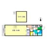 カーサ南万々 1Kの間取り