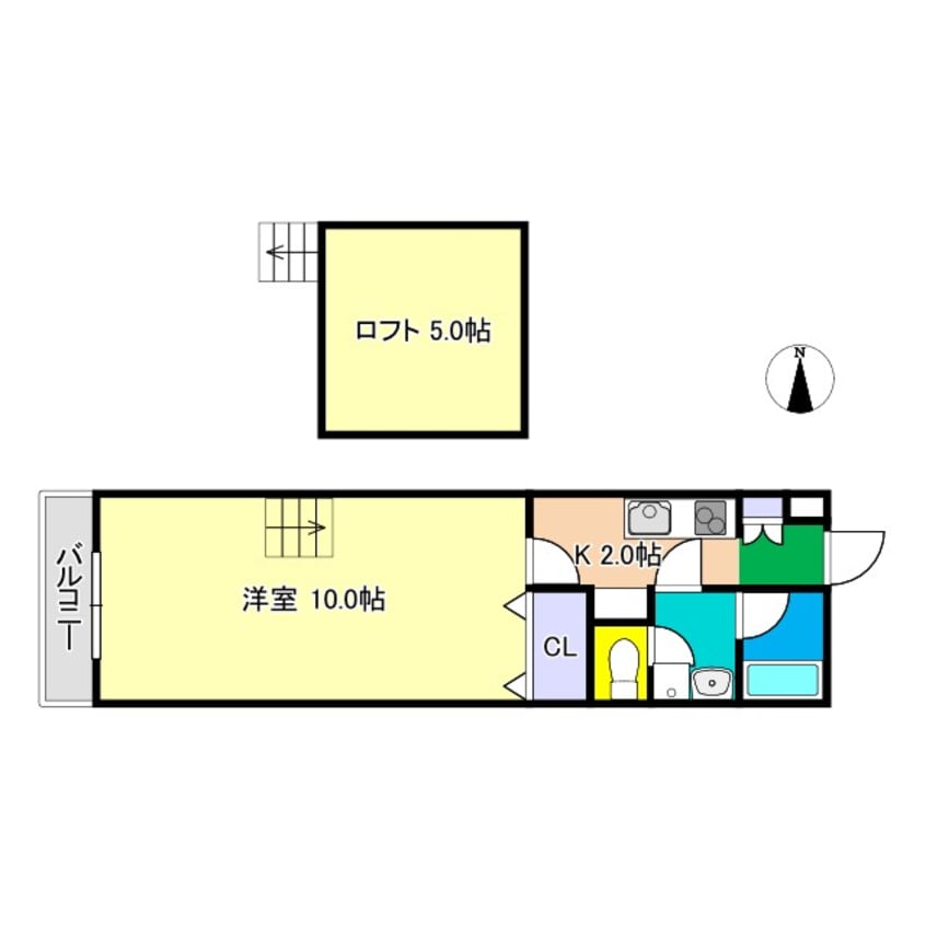 間取図 カーサ南万々