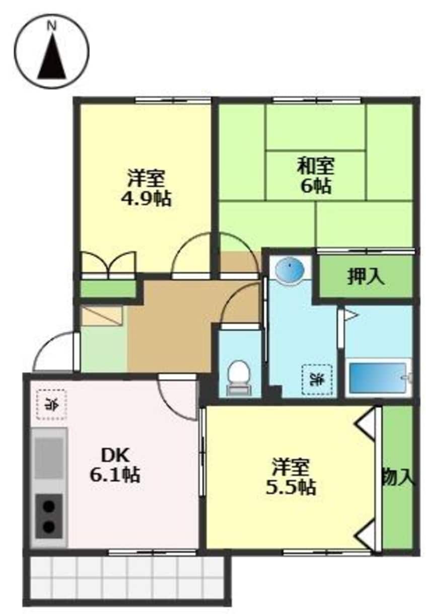 間取図 フォレスト蜂の巣Ⅱ