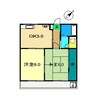 島田第二マンション 2DKの間取り