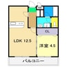 グランパレスパゴダ 1LDKの間取り