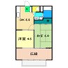 美穂ハイツ 2DKの間取り