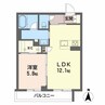 シャーメゾン グラースⅡ 1LDKの間取り