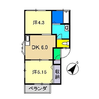 間取図 ハイツ五台山