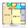コンフォート弥右衛門 1LDKの間取り