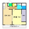 コンフォート弥右衛門 1LDKの間取り