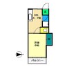 日月マンション 1DKの間取り