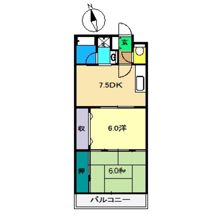 間取図 スカイラーク米田 Ⅱ