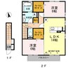 エトワール Ⅰ棟 2LDKの間取り