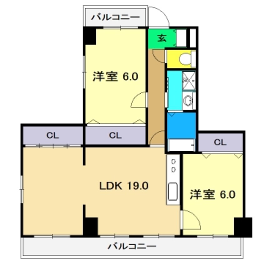 間取図 ブライトンコート中万々