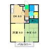 ソレーユ高見Ⅰ 2DKの間取り