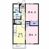 Ｇｒａｎｄ　Ｒｏｕｇｅ塚ノ原Ⅱ 2DKの間取り