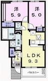 中村家　土佐　Ⅰ 2LDKの間取り