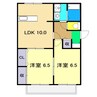 I's ノース 2LDKの間取り