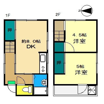 間取り図 土讃線/入明駅 徒歩1分 1階 築53年