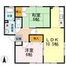 ハイツセリュー Ⅰ棟 2LDKの間取り