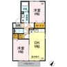 シャトーあゆみ 2DKの間取り
