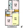 シャトーあゆみ 2DKの間取り