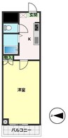 シティガーデンはりまや 1Kの間取り