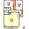 ラ･プランタン春日 2LDKの間取り
