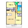 グランドール百石 Ⅱ 2LDKの間取り