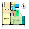 フレグランス吉野 2DKの間取り