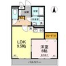 ビレッジ北久保 C棟 1LDKの間取り