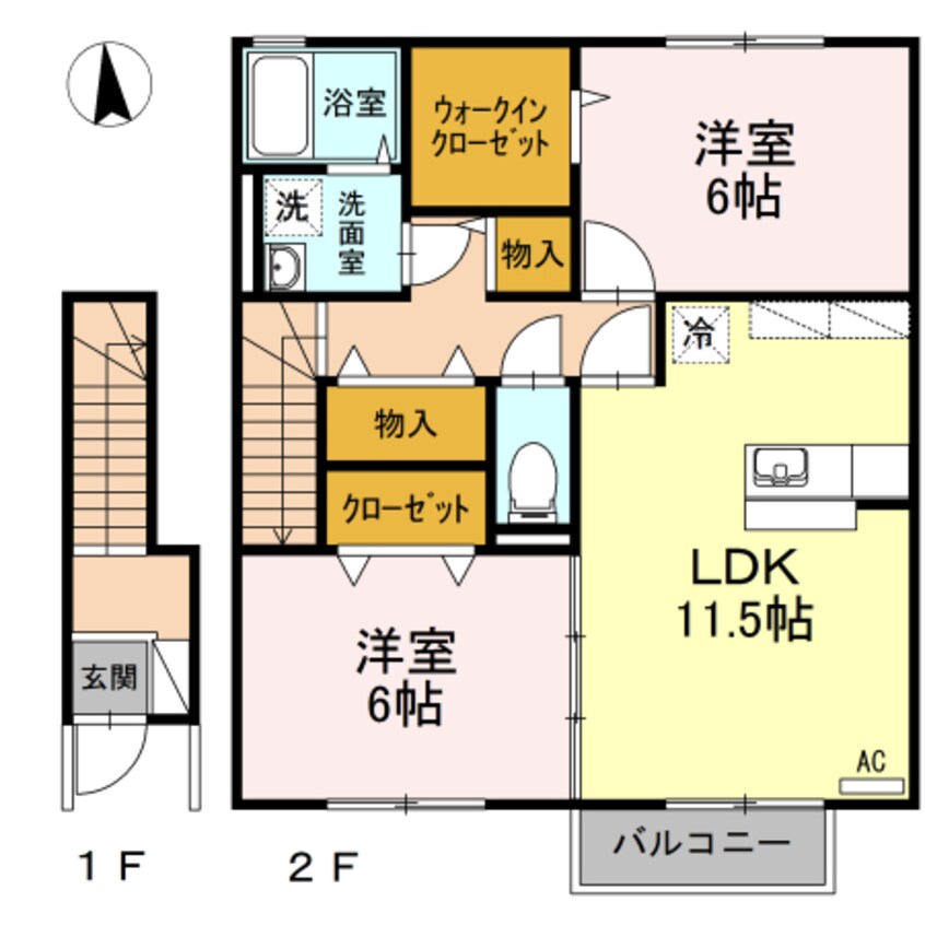 間取図 ソシアドミール B棟