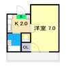 ニューホープハイツ 1Kの間取り