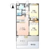 プランドール朝倉 2LDKの間取り