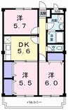 セレニオンハイツ 3DKの間取り