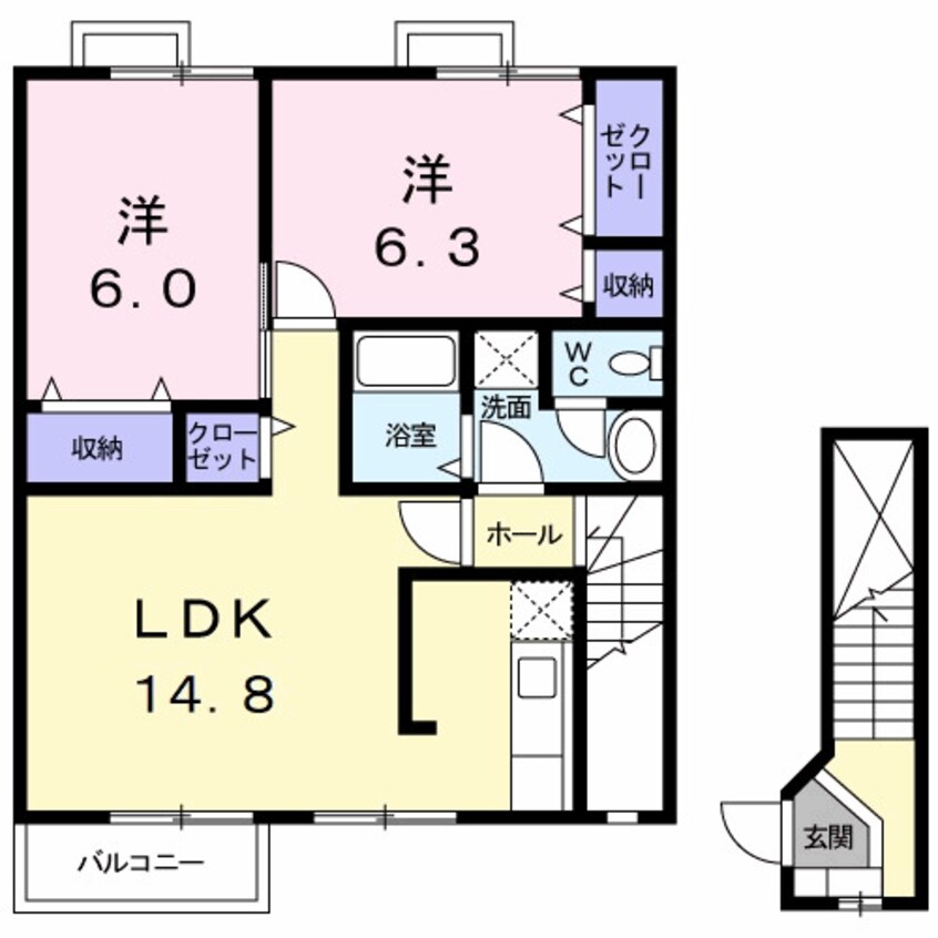 間取図 エバーグリーン　Ｃ