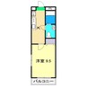 高知市電ごめん線・伊野線/文珠通駅 徒歩3分 4階 築23年 1Kの間取り