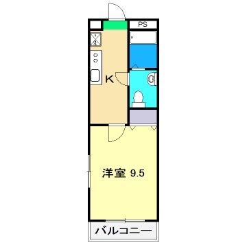 間取り図 高知市電ごめん線・伊野線/文珠通駅 徒歩3分 4階 築23年