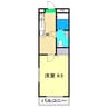 高知市電ごめん線・伊野線/文珠通駅 徒歩3分 4階 築23年 1Kの間取り