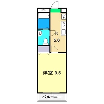 間取図 高知市電ごめん線・伊野線/文珠通駅 徒歩3分 4階 築22年