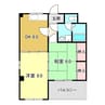 パパドポーラスター 2DKの間取り