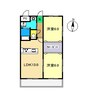 ウエスタンコート 2LDKの間取り