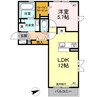 ペリゴール・ブラン 1LDKの間取り