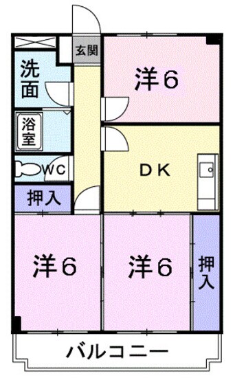 間取図 ジャーマン　アイリス　西川