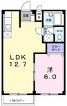 エルディム　薊野 1LDKの間取り