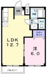 エルディム　薊野 1LDKの間取り